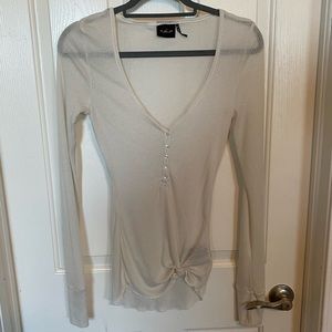 UO Henley ribbed tee